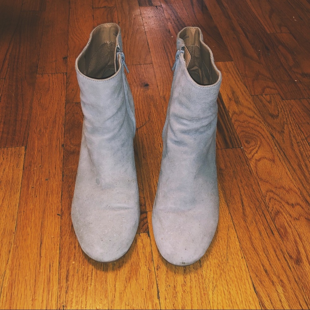 Blue Suede Bootie from UO